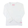 White Ruffled Long Sleeve Layering Tee