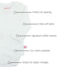 White Ruffled Long Sleeve Layering Bodysuit