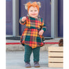 Autumn Rainbow Plaid v-Back Bubble Romper