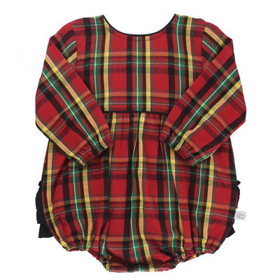 Remington Plaid Ruffle Bubble Romper