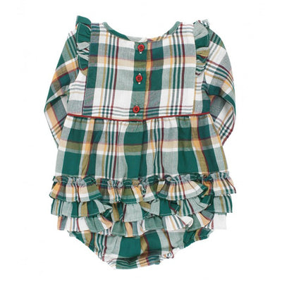 Windsor Plaid Ruffle Bubble Romper