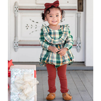 Windsor Plaid Ruffle Bubble Romper