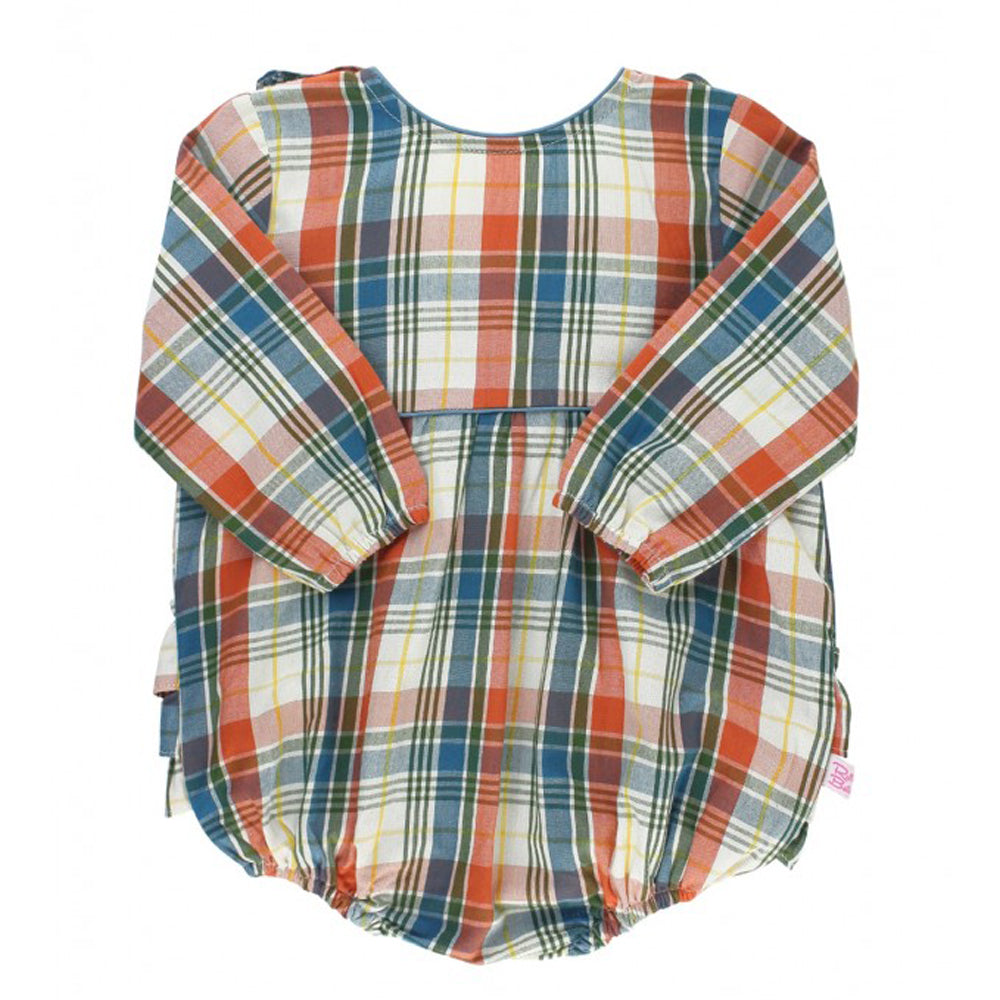 Miller Plaid V-Back Bubble Romper