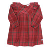 Noel Plaid Button Back Dress