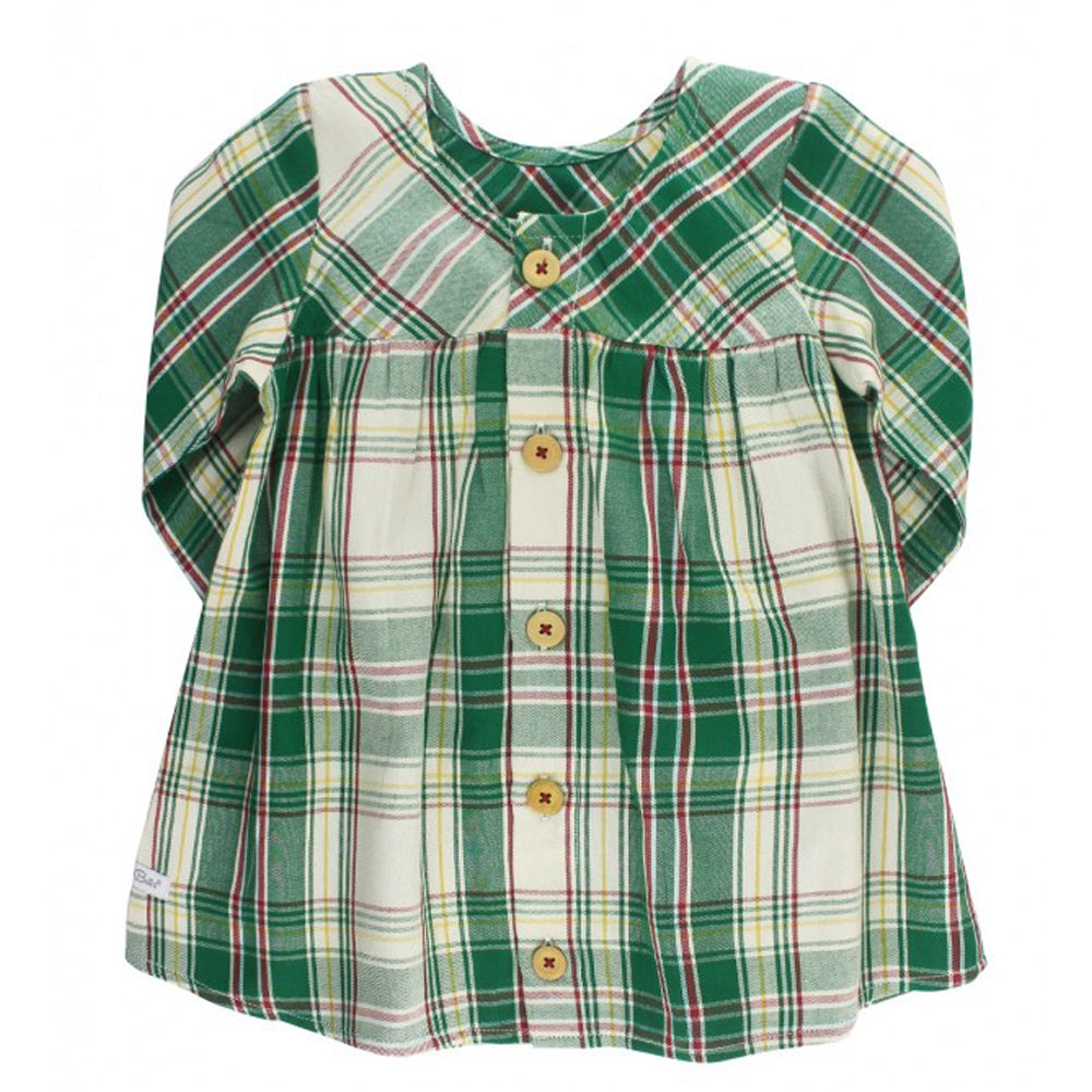 Hollis Plaid Ruffle Button Back Dress