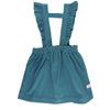 Ethereal Blue Corduroy Ruffle Strap Skirt
