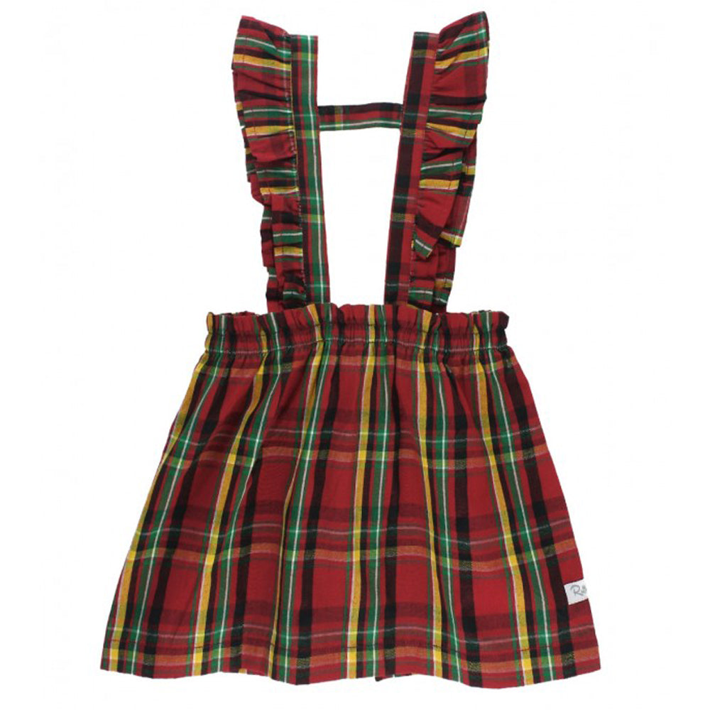 Remington Plaid Ruffle Strap Skirt