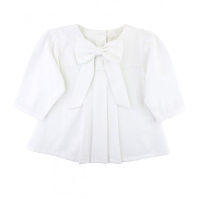 White Sateen Bow Top