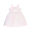 Pink Seersucker Fit & Flare Bow Dress