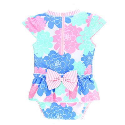 Pastel Petals Peplum One Piece