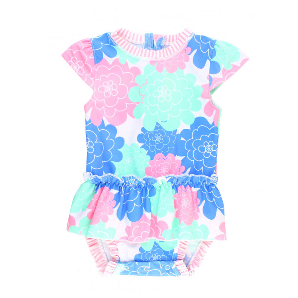 Pastel Petals Peplum One Piece