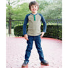 Yellow & Gray Stripe Raglan Henley