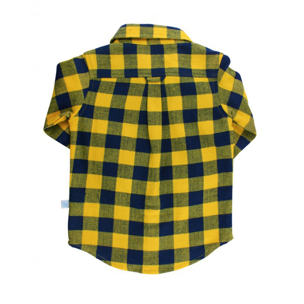 Navy & Mustard Buffalo Plaid Button Down