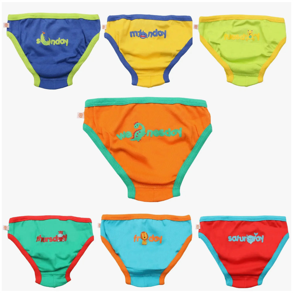 Boys Organic Briefs Days of the Week 7pc Set
