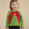 Girls Christmas Tree Cotton Sweater