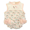 Organic Baby Girls Feather Print Bubble Romper