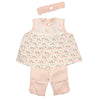 Organic Feather Print Capri Set for baby and Toddler Girls